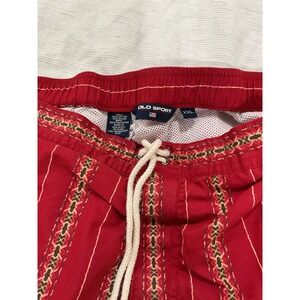 Vintage Polo Sport Ralph Lauren Mens Red Southwestern Stripe Swim Trunks XXL